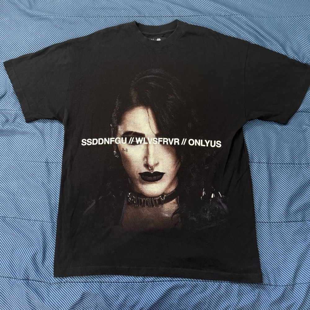 Used Darc Sport Rhea Ripley T-shirt M Black #284/1000 Genuine WWE 2025 Exclusive